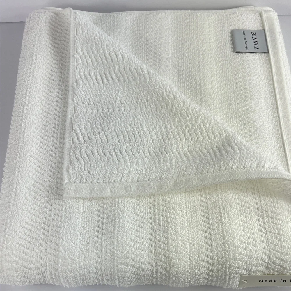 Bianca Bath Towel White Made in Portugal Luxurious 100% Cotton Soft 1 Piece NEW